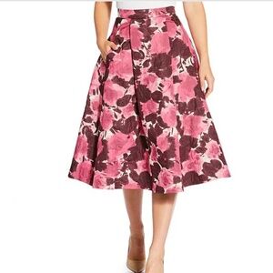 Tara Jarmon Joe Pink Floral Print Skirt 6US/38 NWT